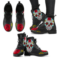 Thumbnail for Sugar Skull Handcrafted Boots V5 - JaZazzy 
