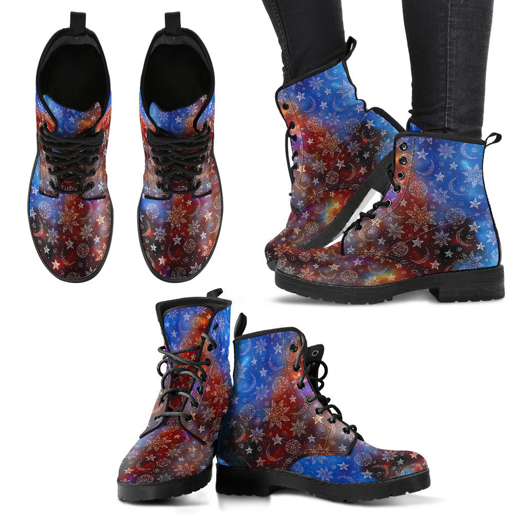 Galaxy Sun Moon 5 Handcrafted Boots - JaZazzy 