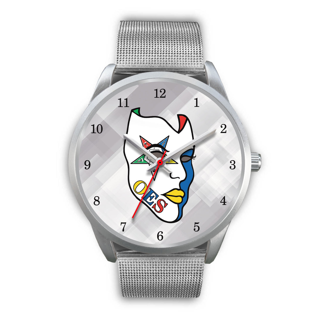 OES Mask Watch 01A  White-Silver - JaZazzy 