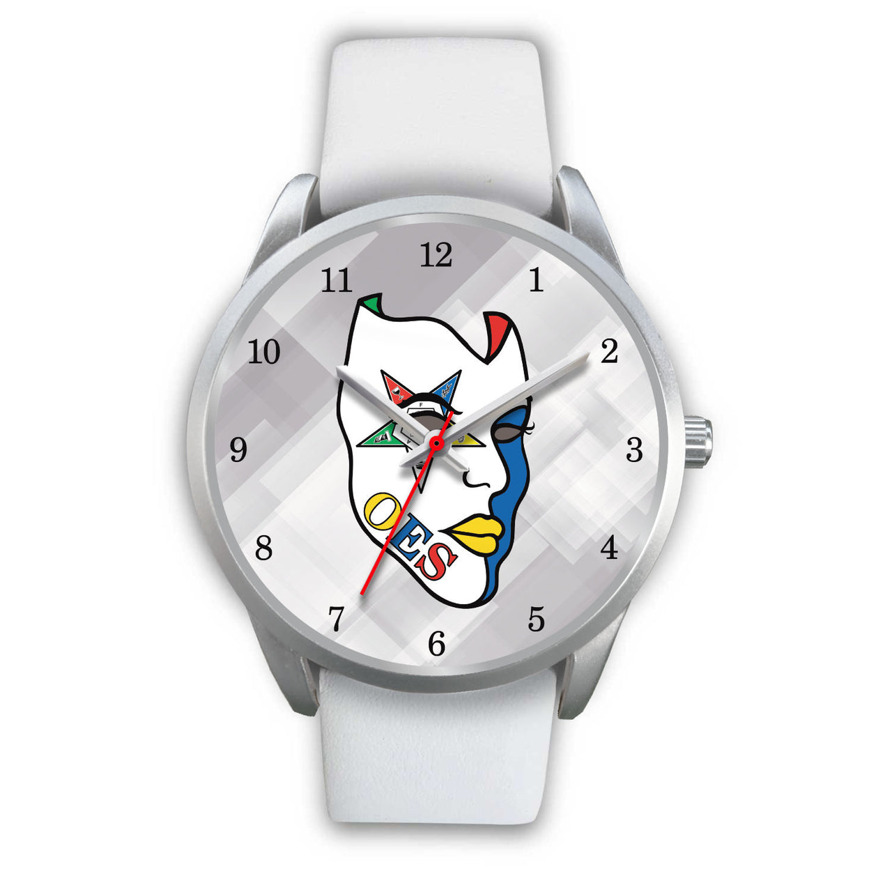 OES Mask Watch 01A  White-Silver - JaZazzy 