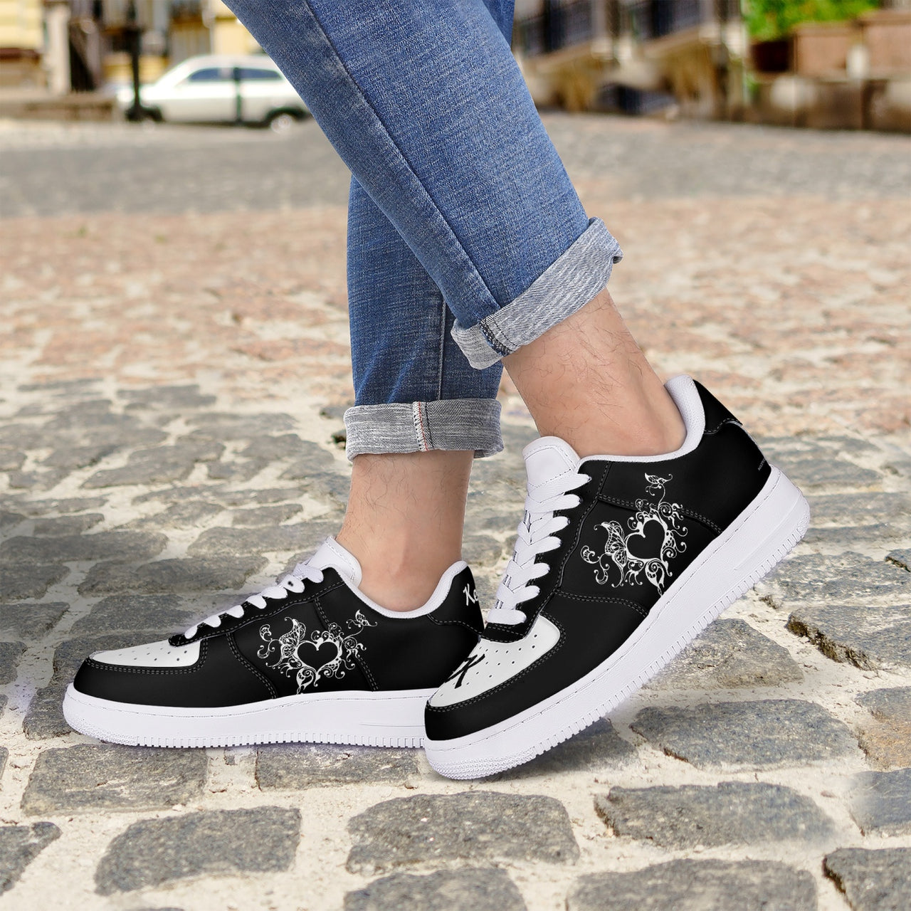 Kennedy v3C -Blk_Hrt_Frame-Low_Top_Unisex_Sneaker