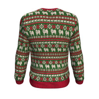 Thumbnail for Bah Hum Pug Ugly Christmas Sweater-red/green/white - JaZazzy 