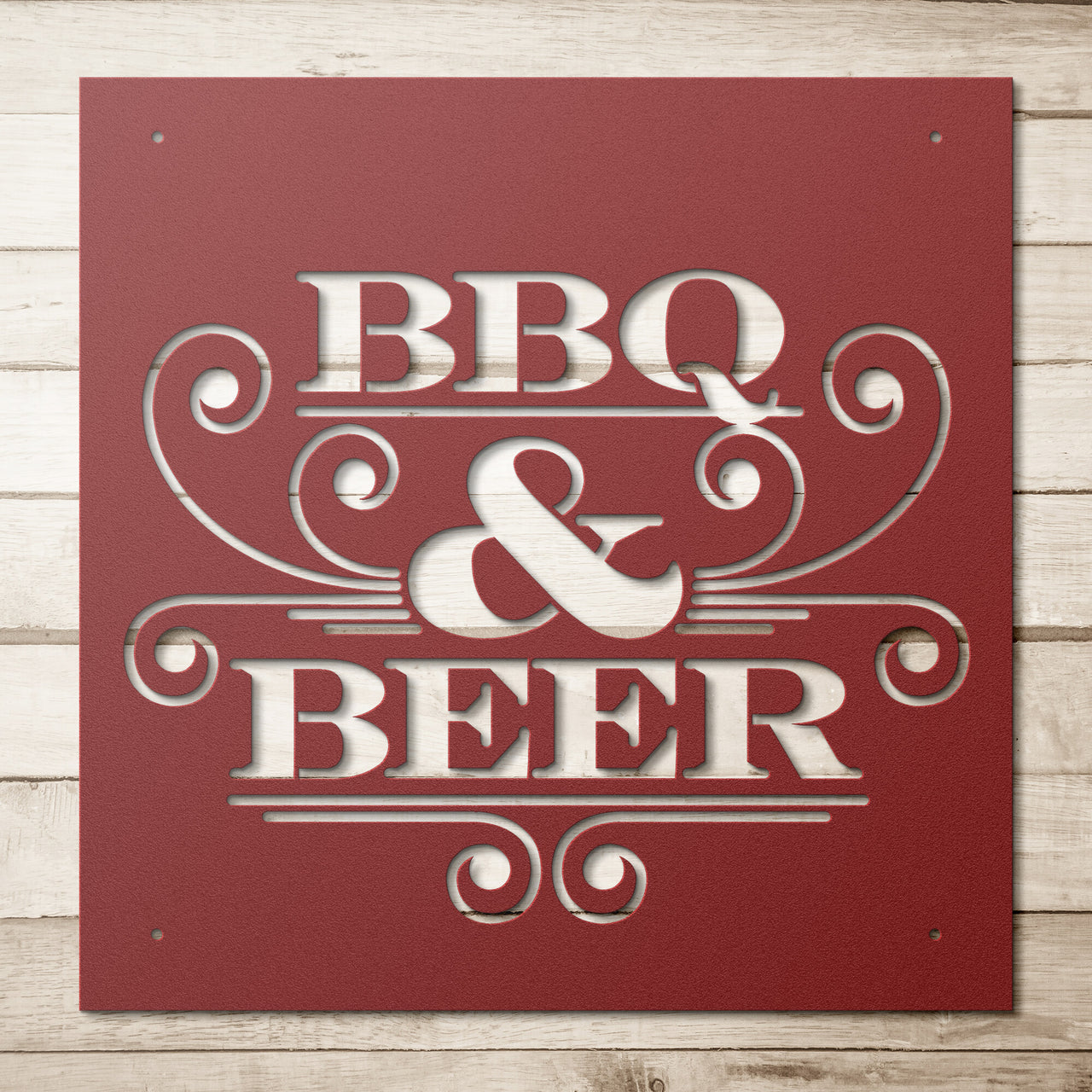 BBQ and Beer_ Steel Wall Art Sign