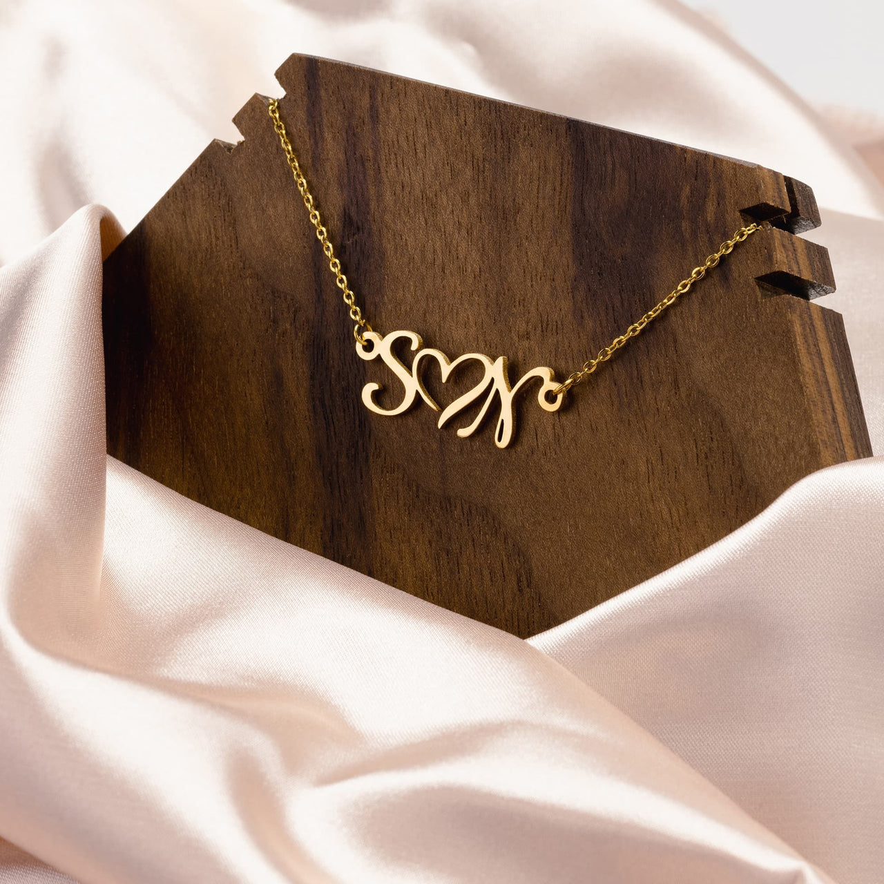 Double Initial Love Necklace