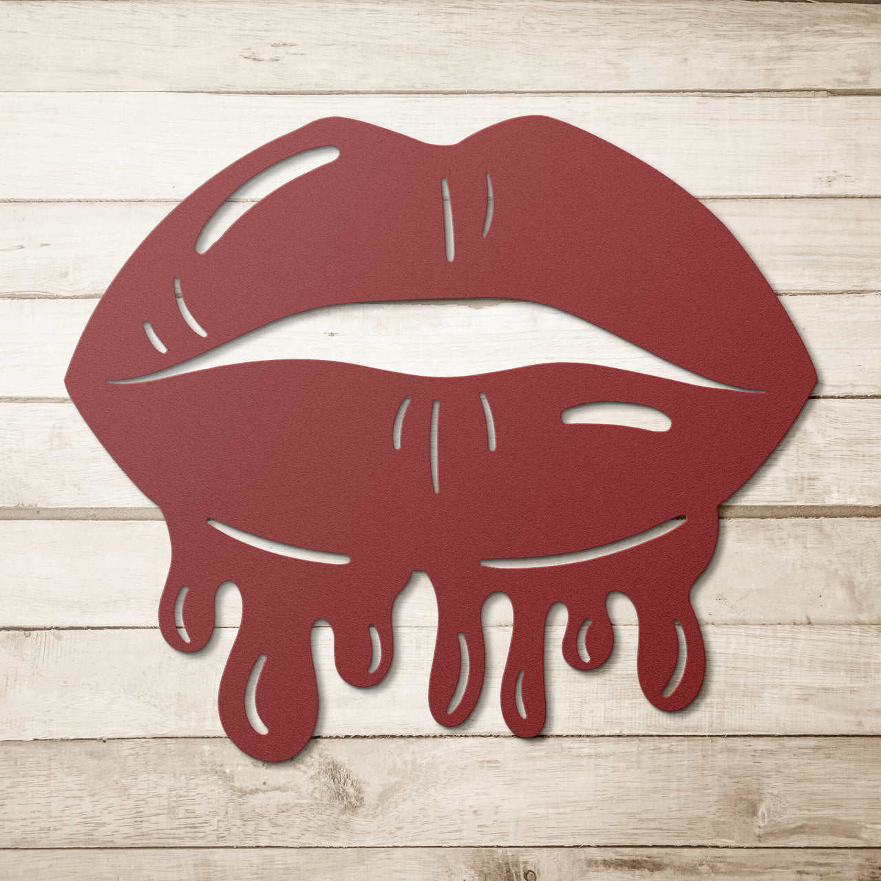 Dripping lips-2 Steel Wall Art