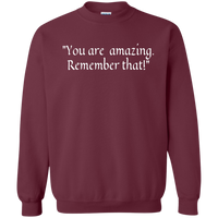 Thumbnail for Crewneck-You Are Amazing_Remember That-Maroon - JaZazzy 