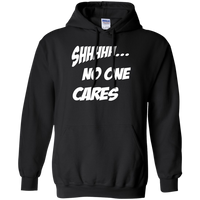 Thumbnail for Hoodie-Shhh No One Cares-Black - JaZazzy 
