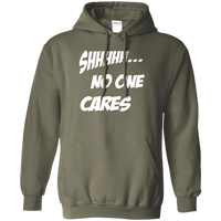 Thumbnail for Hoodie-Shhh No One Cares-Black - JaZazzy 