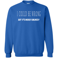 Thumbnail for Crewneck-I Could Be Wrong, Highly Unlikely-Black - JaZazzy 