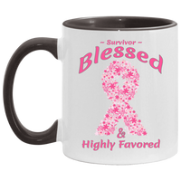 Thumbnail for AM11OZ Brst Cancer Survivor_Blessed-Accent Mug