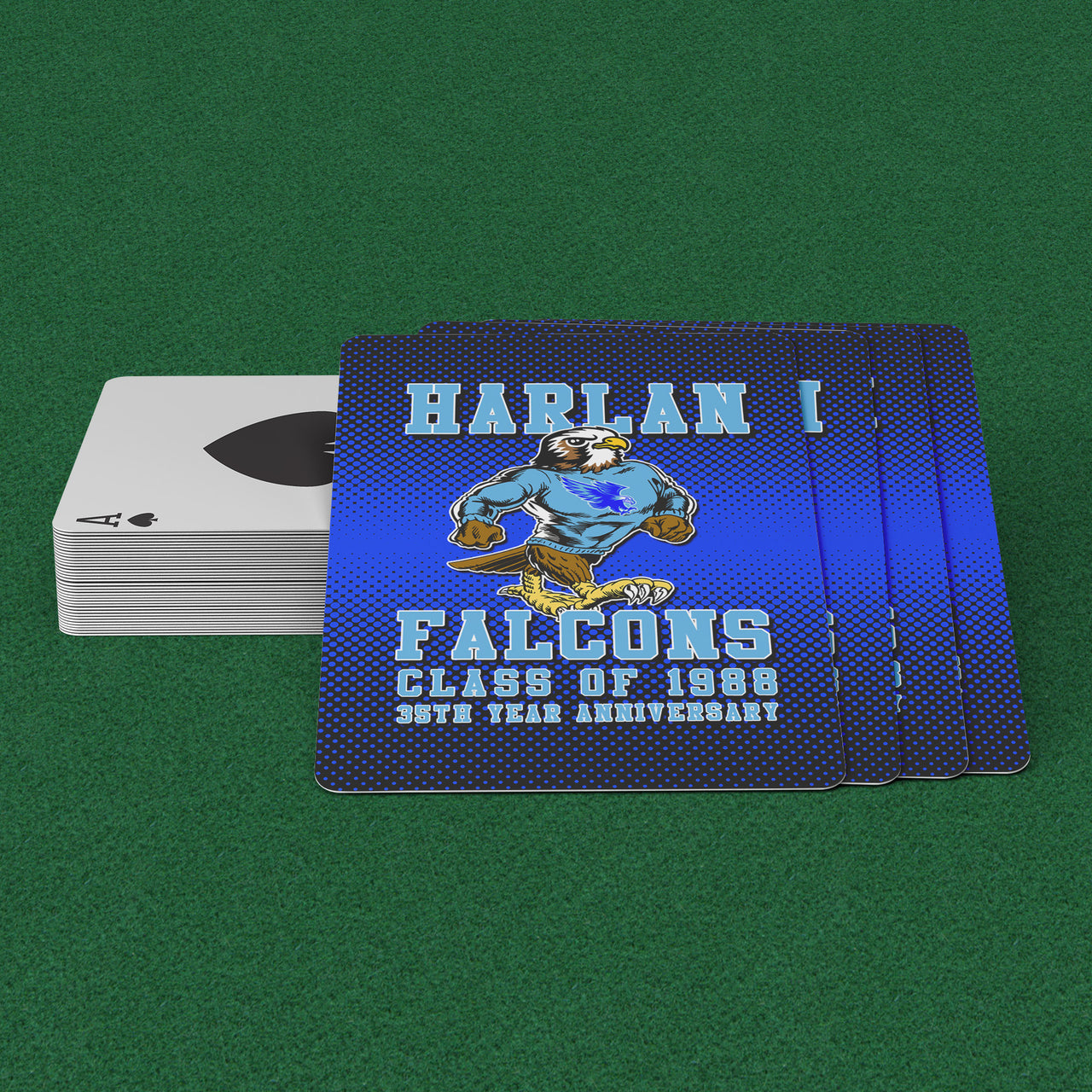 Harlan HS Falcons Playing Cards