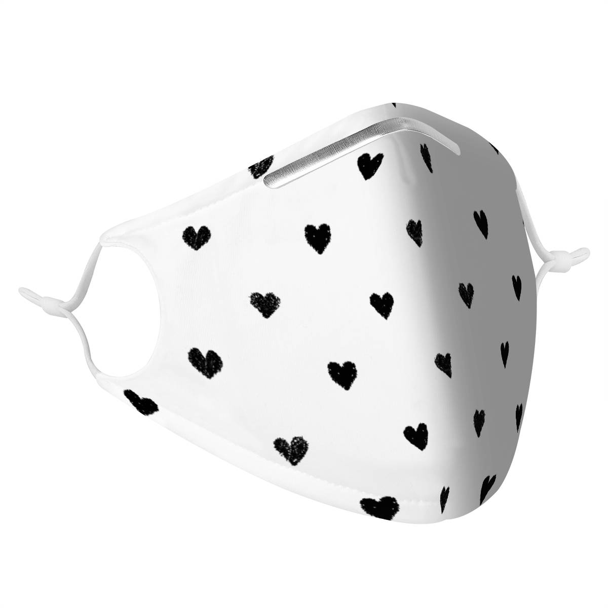 HEARTS - MASK WITH (4) PM 2.5 CARBON FILTERS