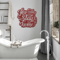 Thumbnail for Keep Calm and Stay Home -Steel Wall Art