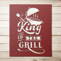 Thumbnail for King of the grill, grill and text design on wall 