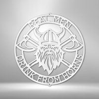 Thumbnail for Viking Battle Axe Ring Monogram - Steel Sign
