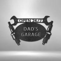 Thumbnail for Car Garage Monogram - Steel Sign