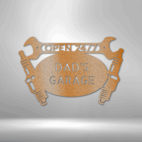 Thumbnail for Car Garage Monogram - Steel Sign