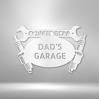 Thumbnail for Car Garage Monogram - Steel Sign