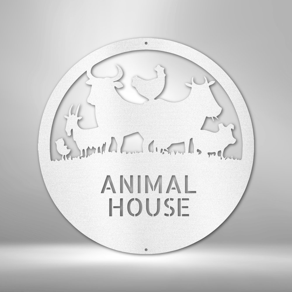 Animal House Monogram - Steel Wall Art Sign