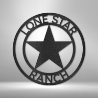 Thumbnail for Big Star, Lone Star wall art design-sign. Add personalization