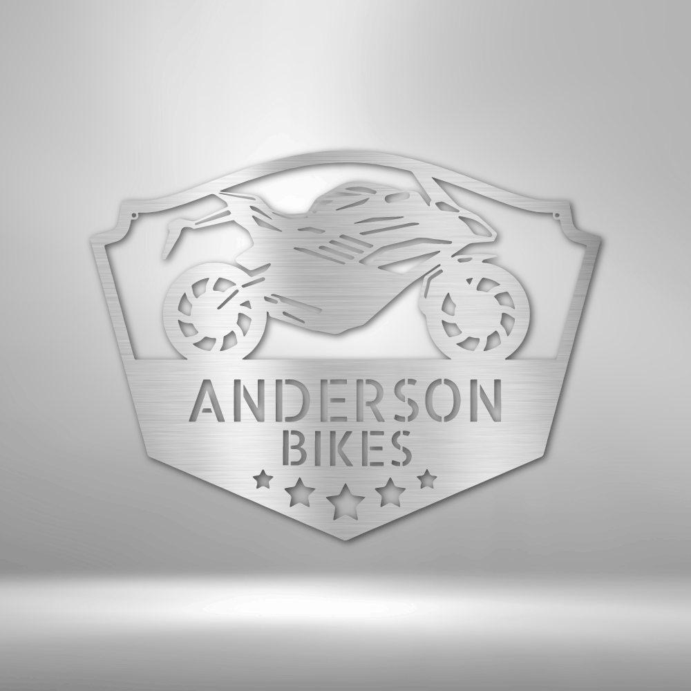 Bike - Motorcycle Shop Sign  - Steel Wall Art