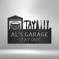 Thumbnail for Master Of The Garage Monogram - Steel Sign