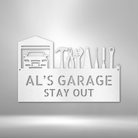 Thumbnail for Master Of The Garage Monogram - Steel Sign