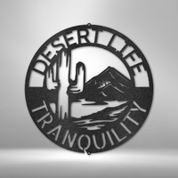 Thumbnail for Desert Life Monogram - Steel Sign