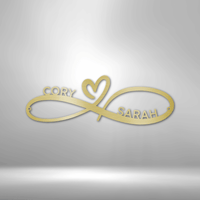 Thumbnail for Infinity Couples Monogram - Steel Sign