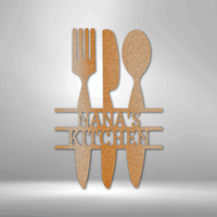 Thumbnail for Kitchen Utensil Monogram - Steel Sign