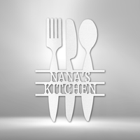 Thumbnail for Kitchen Utensil Monogram - Steel Sign