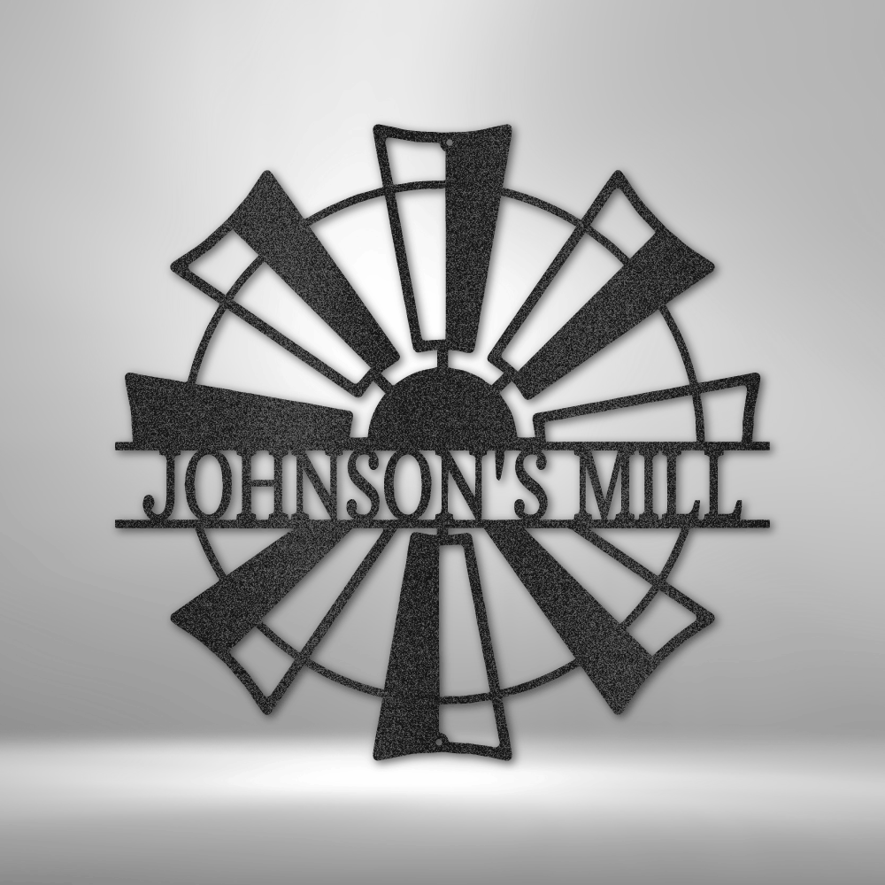 Windmill Monogram - Steel Sign