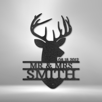 Thumbnail for Deer-Buck Silhouette Wall Art-Sign, add personalization.