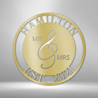 Thumbnail for Mr. and Mrs. - Steel Sign