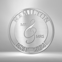 Thumbnail for Mr. and Mrs. - Steel Sign