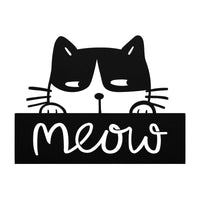 Thumbnail for Meow Black Cat v.2_Steel Wall Art