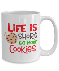 Thumbnail for fun cookie-coffee mug Life is short eat more cookies