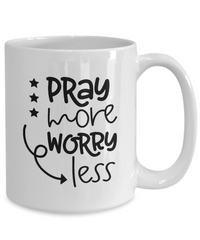 Thumbnail for Faith mug-Pray More Worry Less