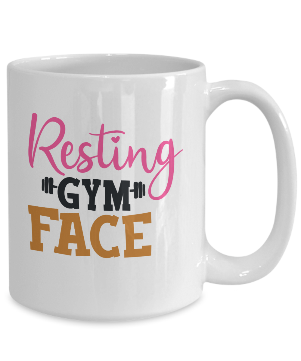 Funny Mug, Resting Gym Face, Coffee Cup