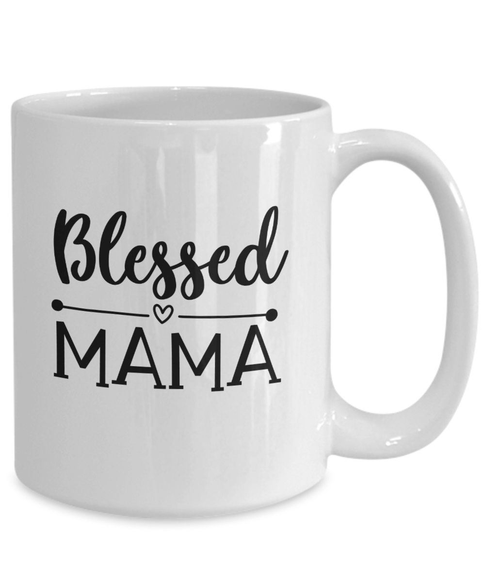Funny Mug-Blessed Mama-Baby Shower Mug