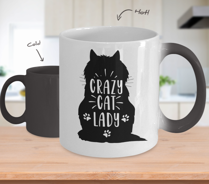 CRAZY CAT LADY-Color Change Mug 01