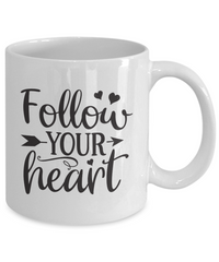 Thumbnail for Inspirational Mug Follow your heart mug Coffee cup