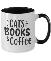 Thumbnail for Cats, books and coffee-Two Tone Mug 01