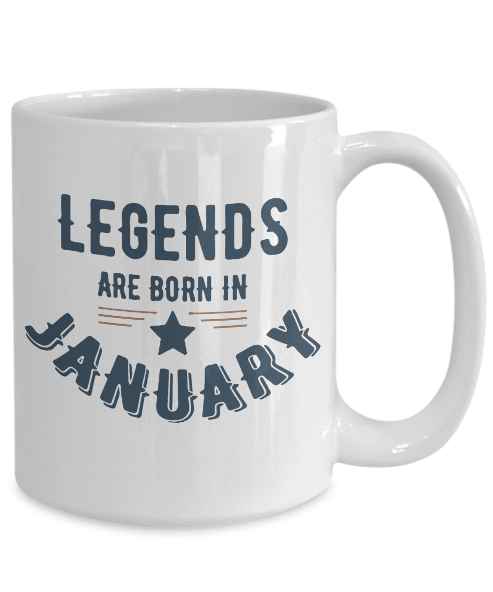 January Legends Birthday Mug 15.oz