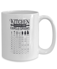 Thumbnail for Cooking Mug-Kitchen Conversion Chart Cups and Spoons- Coffee Cup