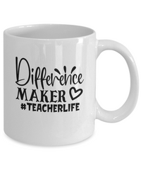 Thumbnail for Teacher Coffee Cup-Difference Maker-Teacher Coffee Mug