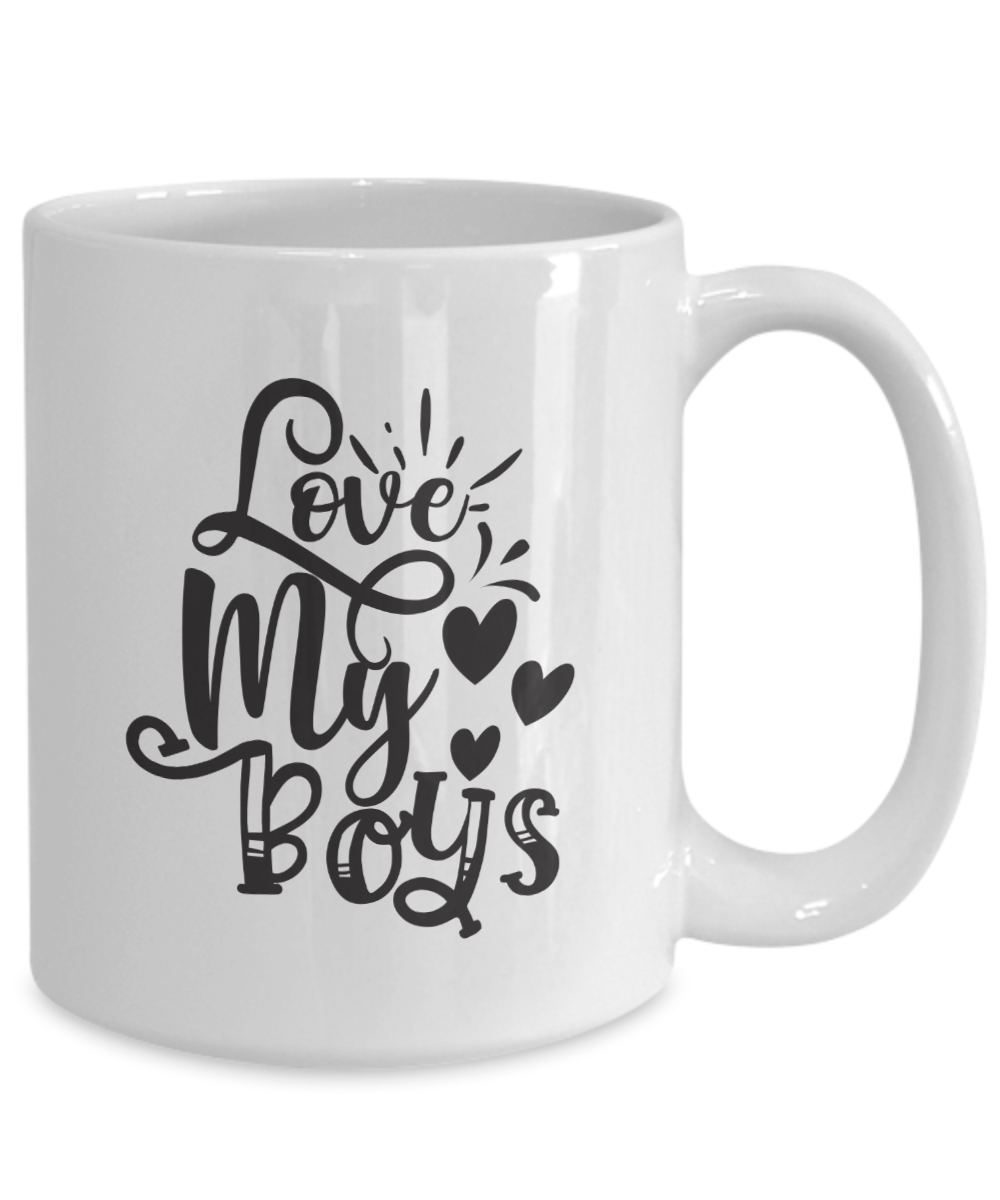 Fun Parent Mug-Love My Boys-Fun Family Coffee Cup