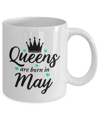 Thumbnail for Fun Birthday Mug-Queens are Born in May v2