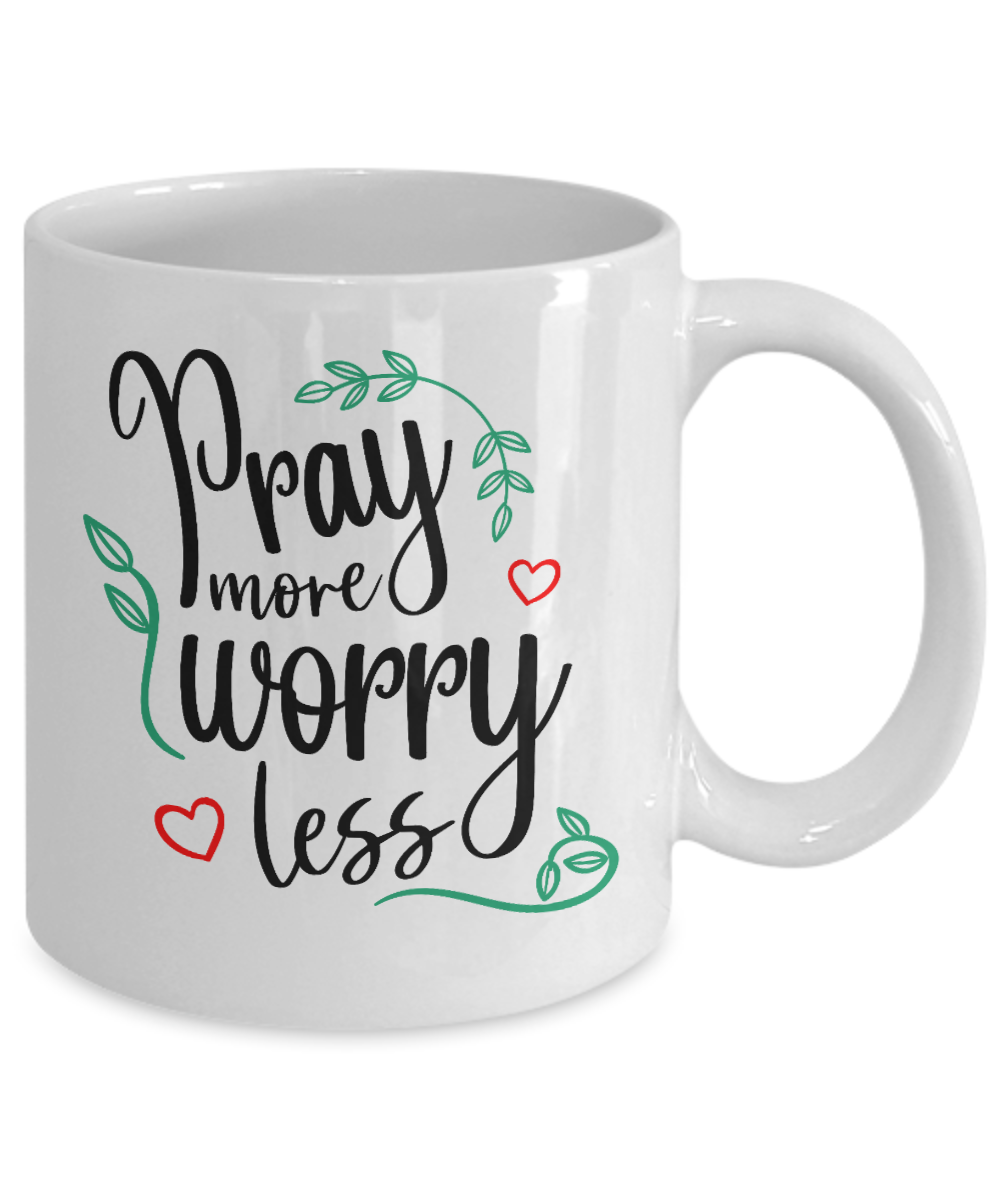 Faith coffee mug-pray more worry less v2