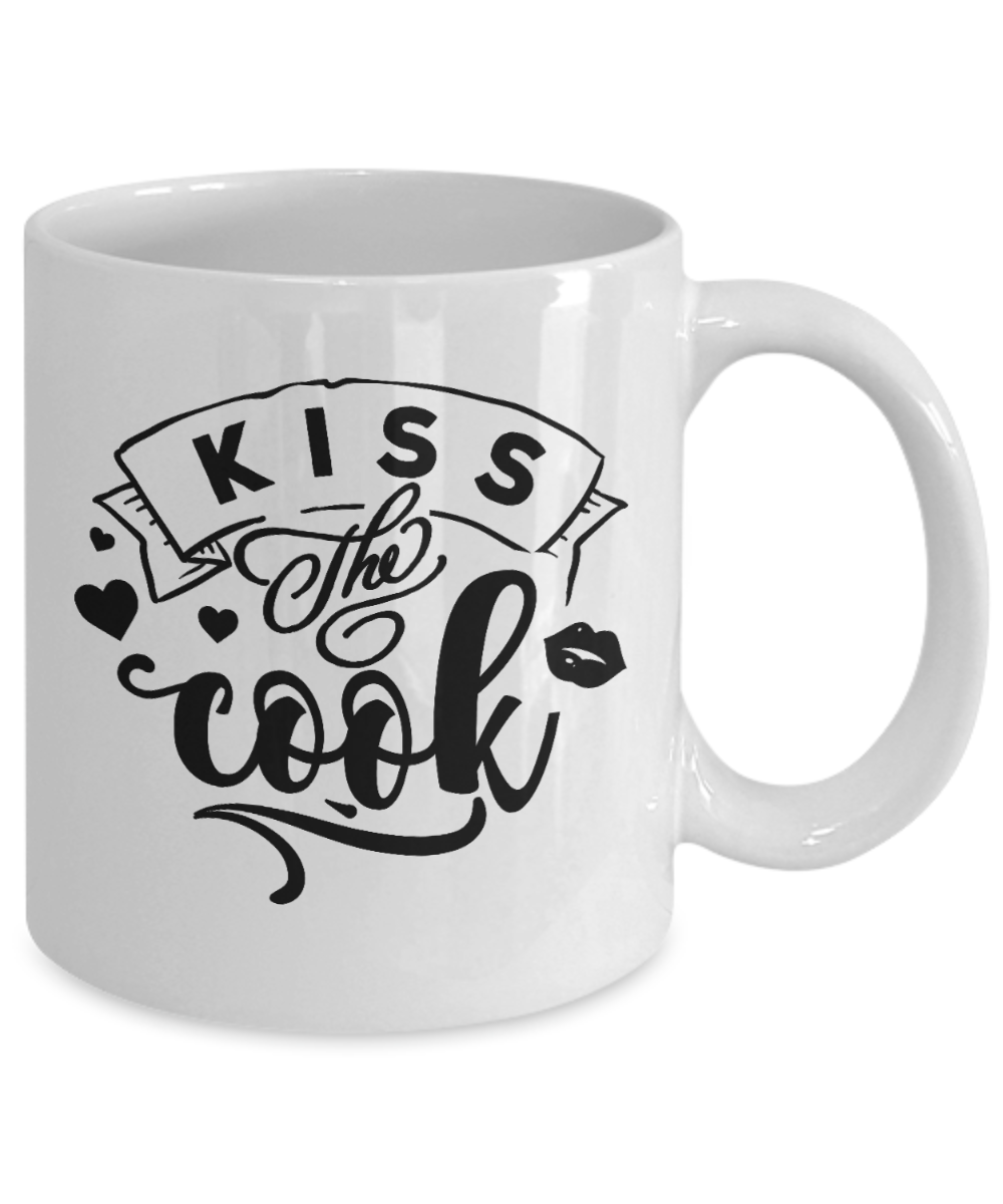 funny Mug-Kiss the Cook-Coffee Cup